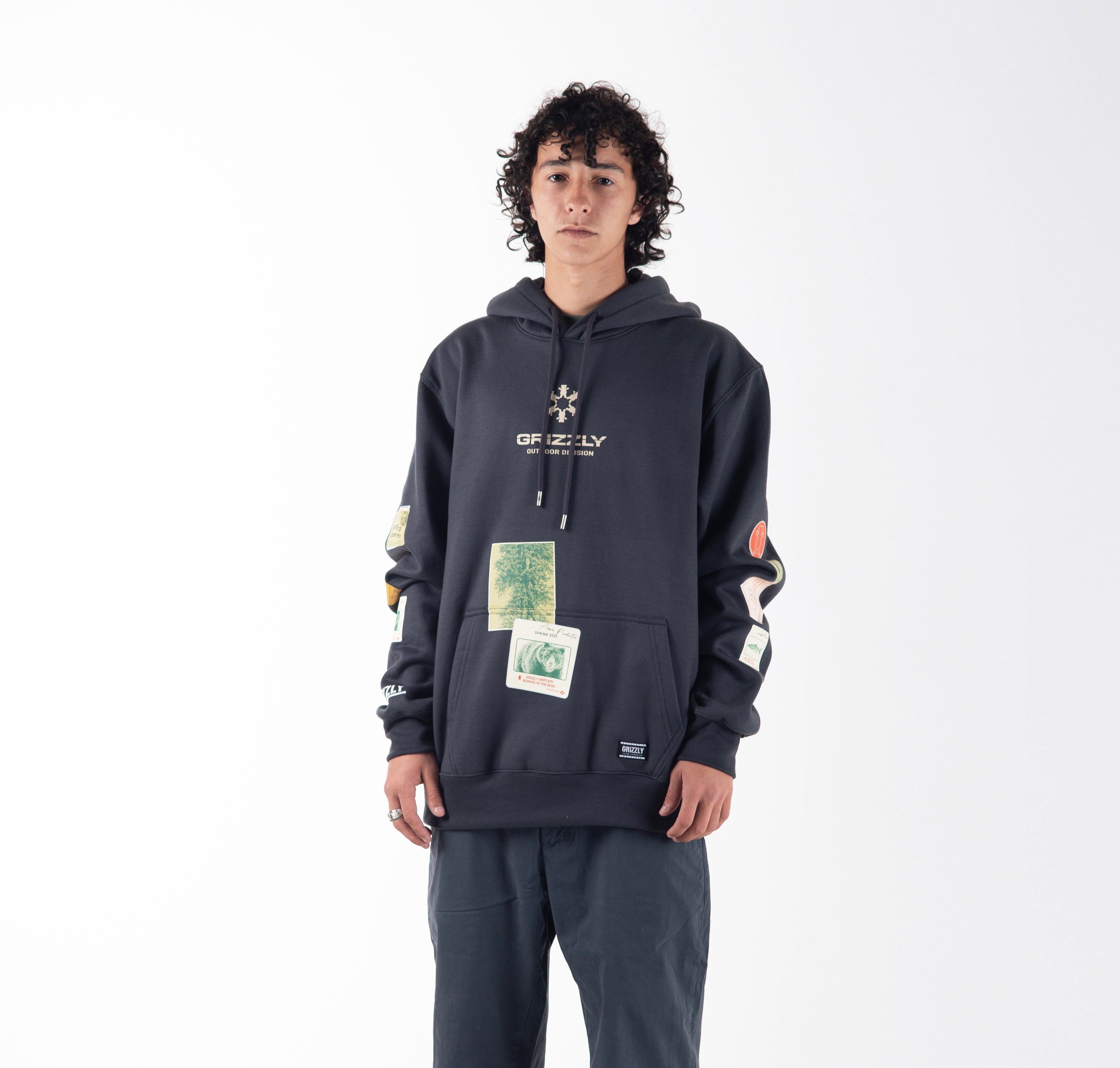 POLERÓN HOODIE MANGA LARGA GRIZZLY GRIPTAPE BULLETIN BOARD - 2