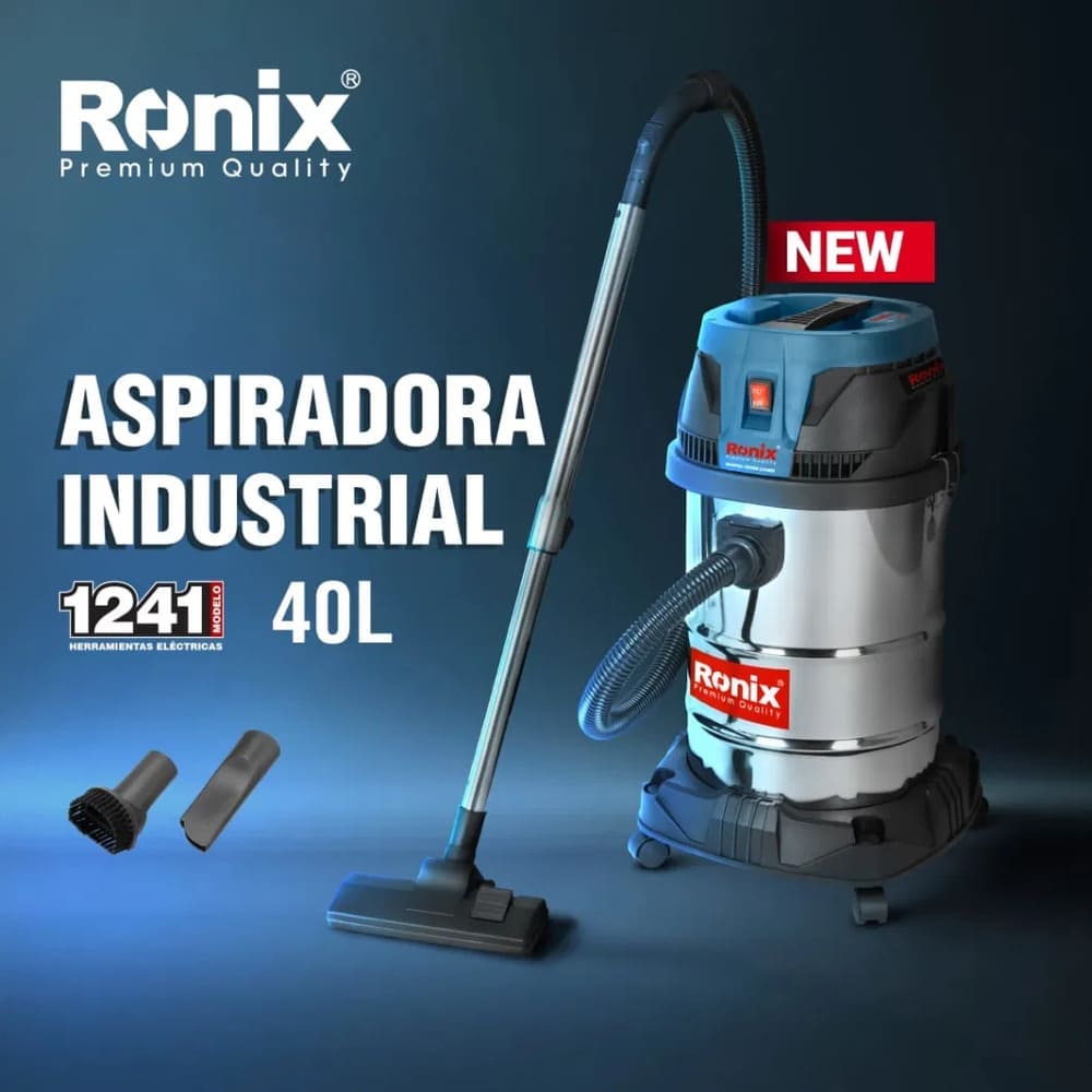 ASPIRADORA INDUSTRIAL 1400W 40L RONIX 1241 - 2