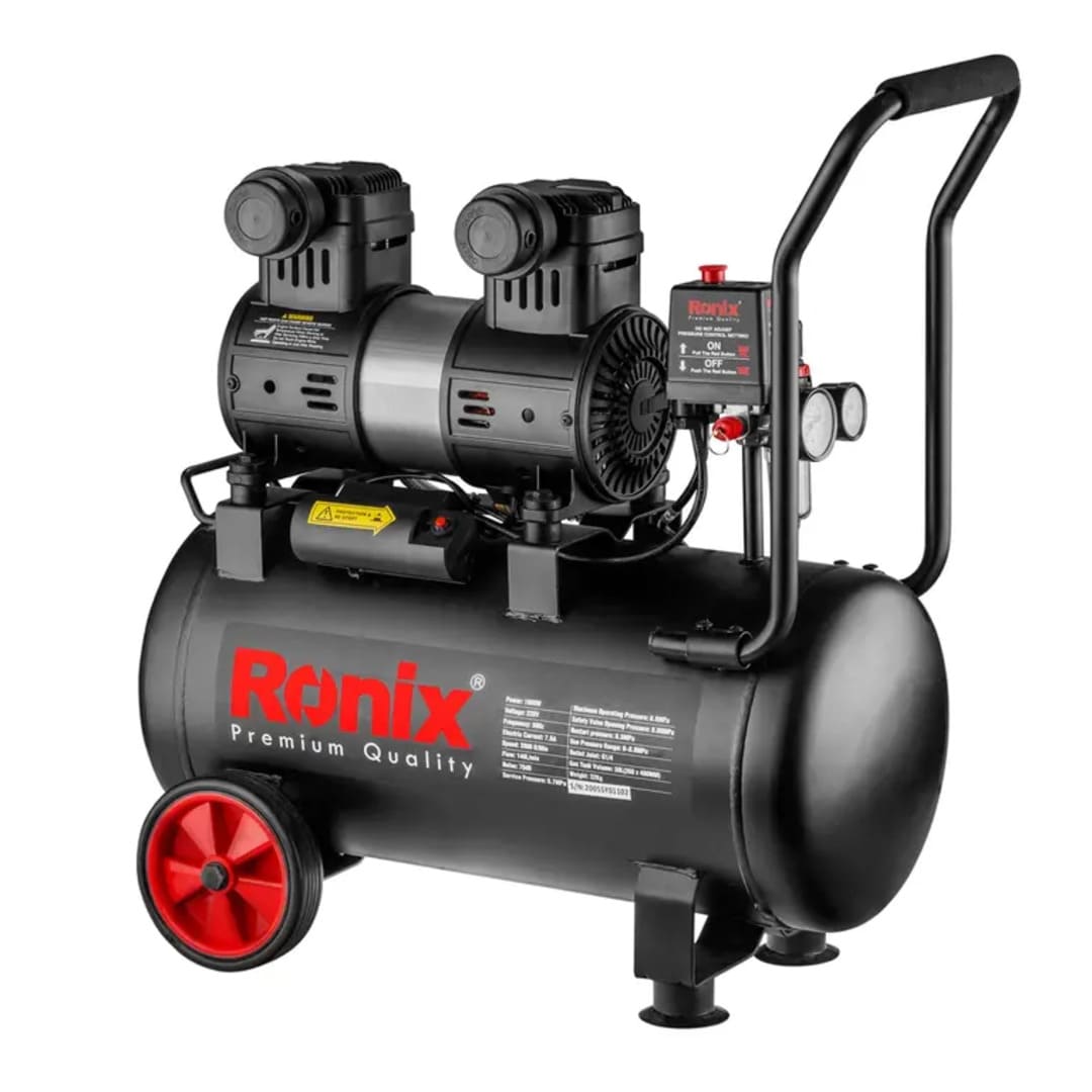 COMPRESORA DE AIRE SIN ACEITE 2.2HP 50L SILENCIOSO RONIX RC-5012 - 3