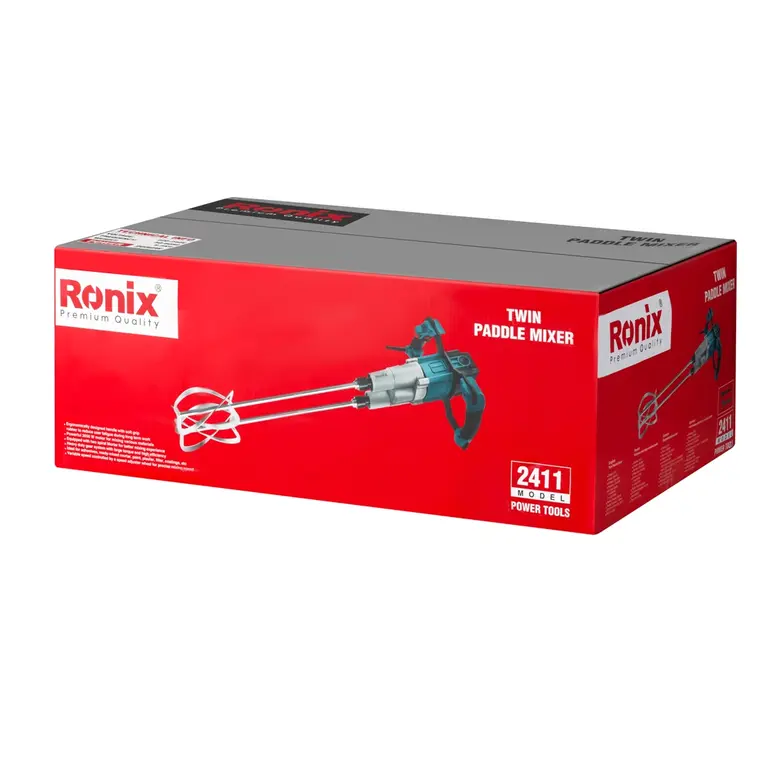 MEZCLADORA DE PINTURA Y CEMENTO 2050W DOS PALETAS BATIDORA RONIX 2411 INDUSTRIAL - 6