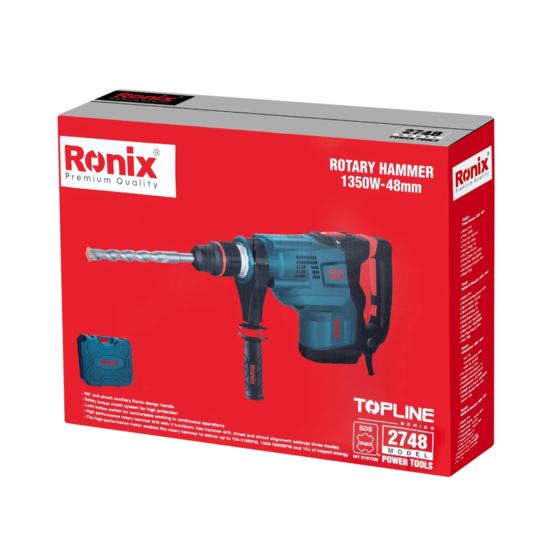 ROTOMARTILLO BRUSHLESS 1350W 9KG INDUSTRIAL SDS MAX RONIX 2748 - 5
