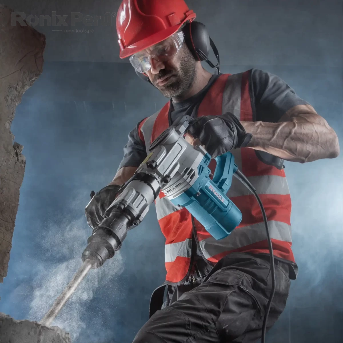 MARTILLO DEMOLEDOR 1300W SDS MAX 7.5KG INDUSTRIAL RONIX 2800 TOP LINE - 2