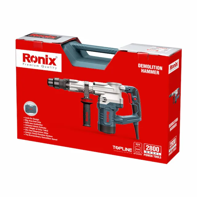 MARTILLO DEMOLEDOR 1300W SDS MAX 7.5KG INDUSTRIAL RONIX 2800 TOP LINE - 6