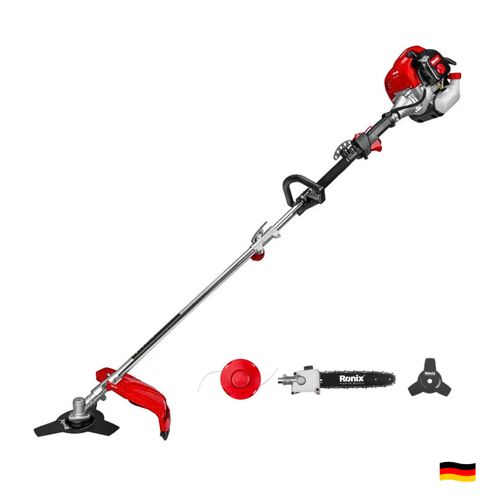 EQUIPO MULTIFUNCIÓN DESBROZADORA 1350W, CORTADORA Y PODADORA DE CESPED RONIX 4805 - 1