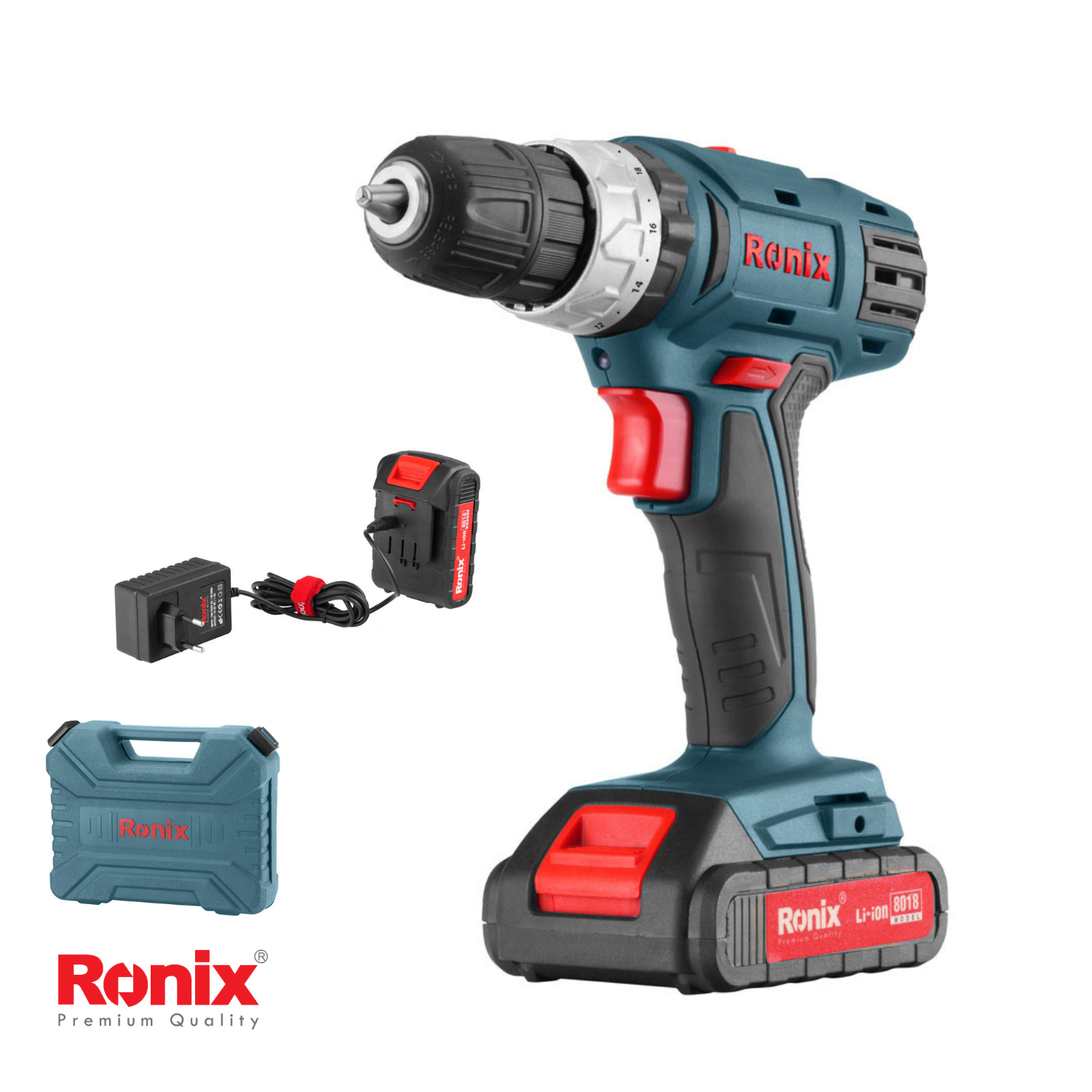TALADRO ATORNILLADOR 18V INALÁMBRICO RONIX 8018 - 1
