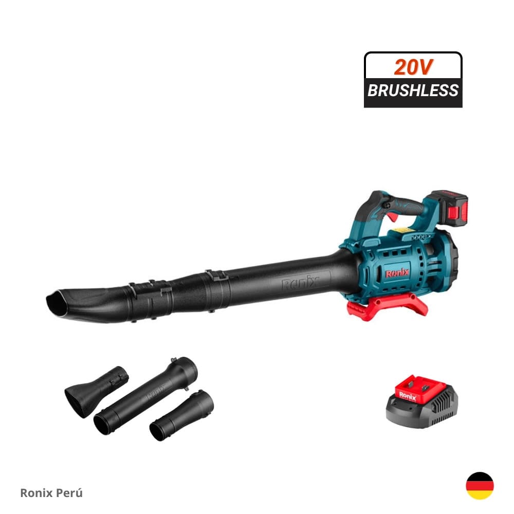 SOPLADORA DE HOJAS AIRE 20V 4AH INALÁMBRICA INDUSTRIAL BRUSHLESS RONIX 8623 - 1