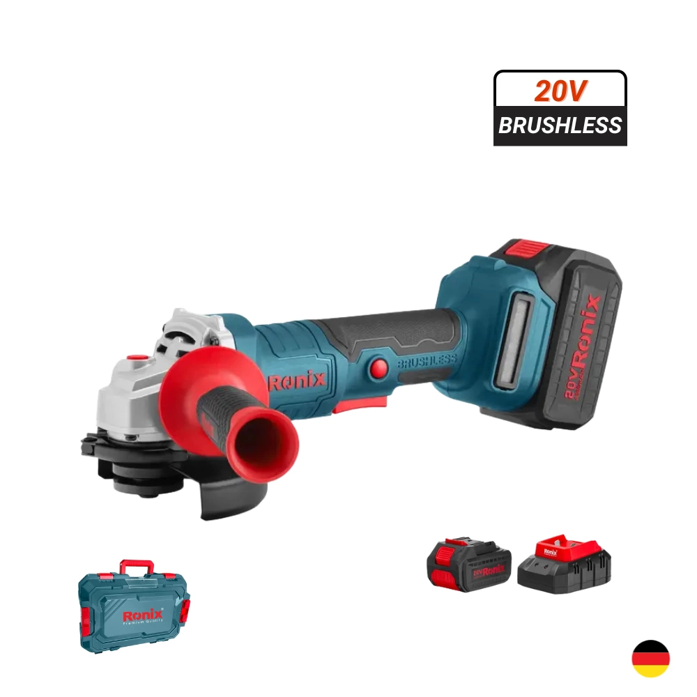 AMOLADORA INALÁMBRICA 4.5″ 20V 4AH BRUSHLESS RONIX 8657 INDUSTRIAL - 1