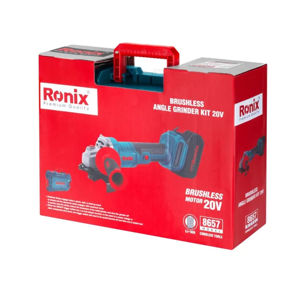 AMOLADORA INALÁMBRICA 4.5″ 20V 4AH BRUSHLESS RONIX 8657 INDUSTRIAL - 5