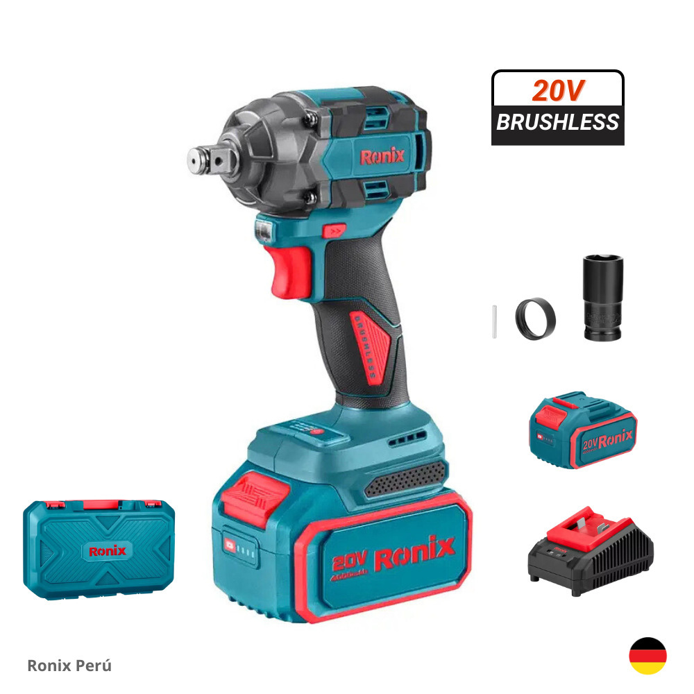 LLAVE DE IMPACTO 1/2″ 20V 4AH BRUSHLESS RONIX 8672 INDUSTRIAL - 1