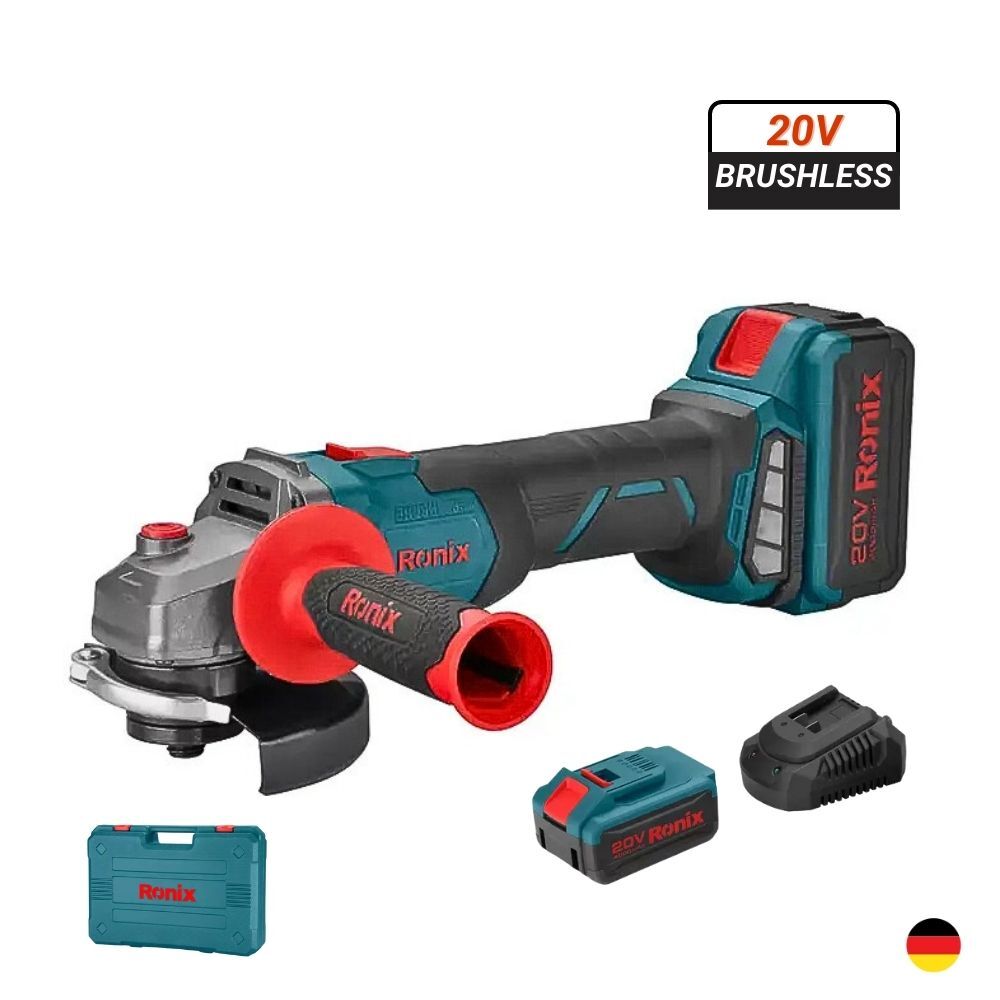 AMOLADORA INALÁMBRICA 4 1/2″ 20V 4AH BRUSHLESS RONIX 8901K - 1