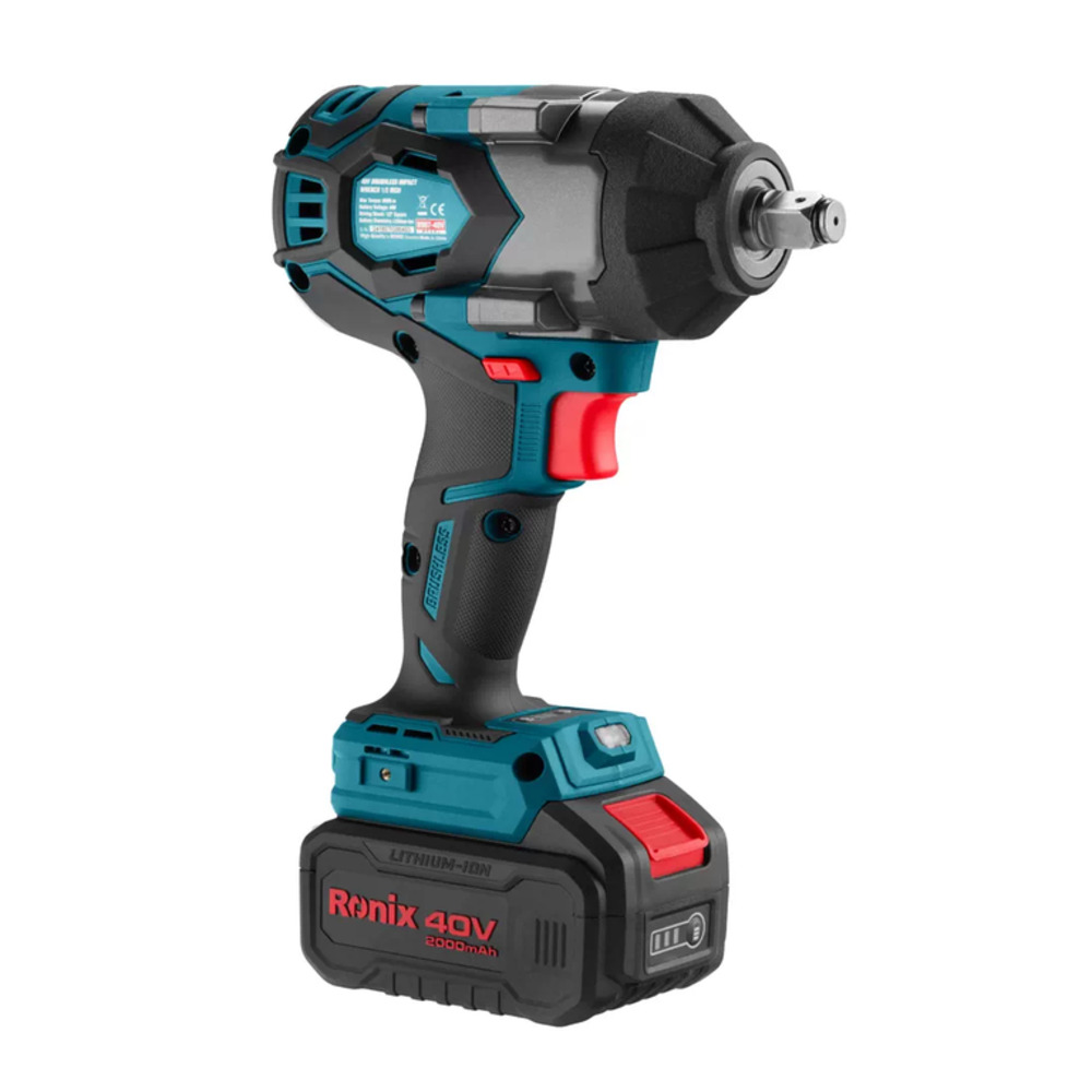 LLAVE DE IMPACTO 1/2″ 40V 2AH BRUSHLESS INALÁMBRICO RONIX 8907-40V INDUSTRIAL - 2