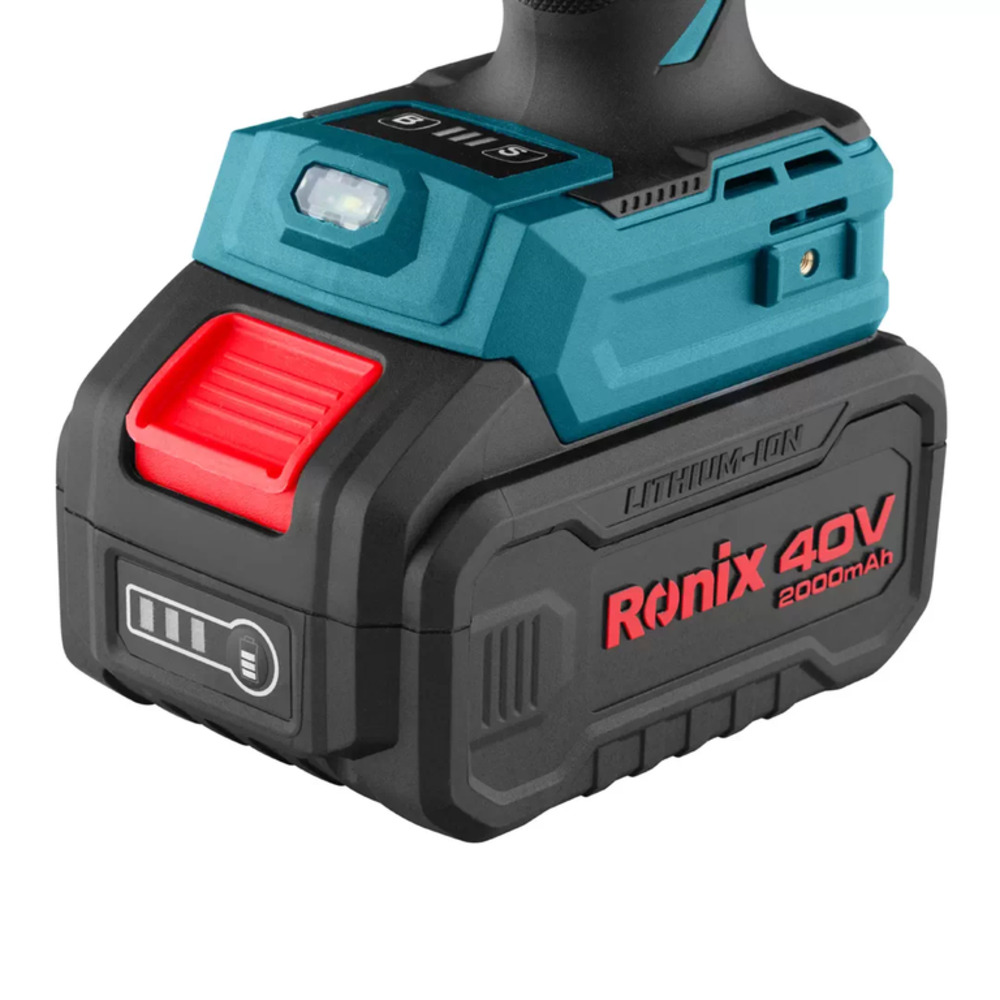 LLAVE DE IMPACTO 1/2″ 40V 2AH BRUSHLESS INALÁMBRICO RONIX 8907-40V INDUSTRIAL - 3