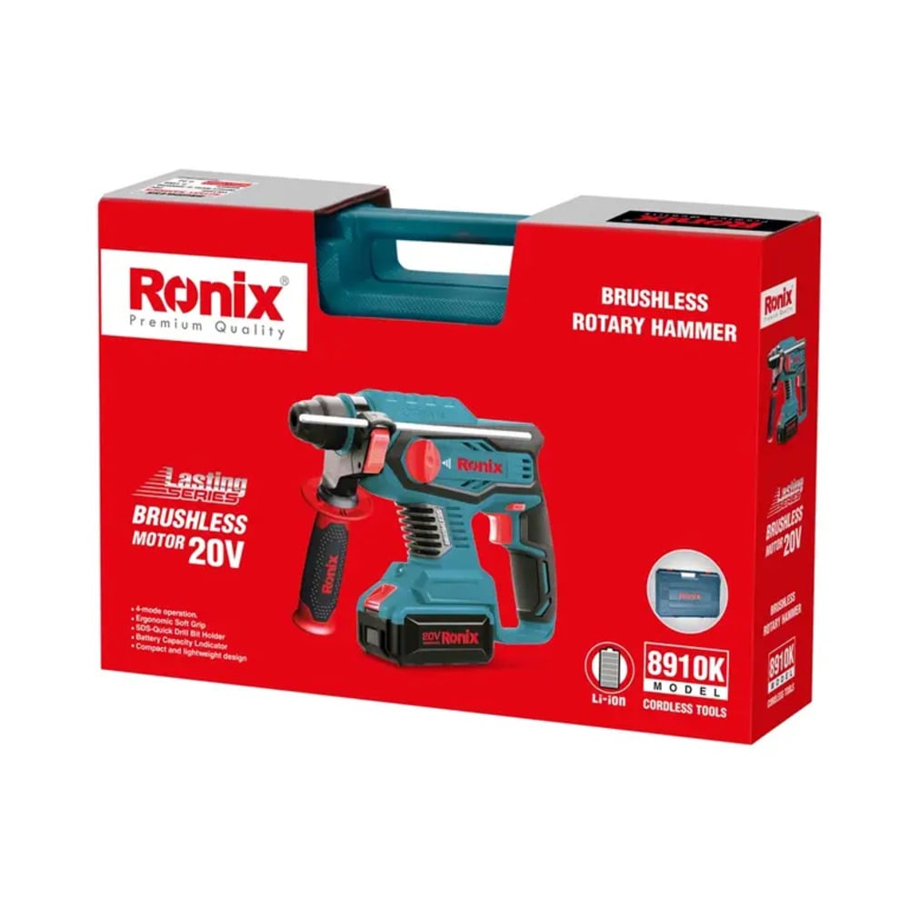ROTOMARTILLO INALÁMBRICO 20V 4AH BRUSHLESS RONIX 8910K - 5