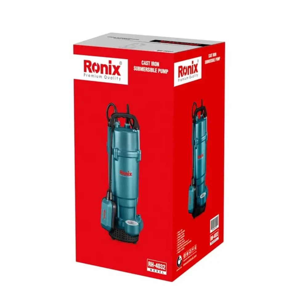 BOMBA SUMERGIBLE DE HIERRO FUNDIDO 1HP RONIX RH-4032 AGUA LIMPIA - 6