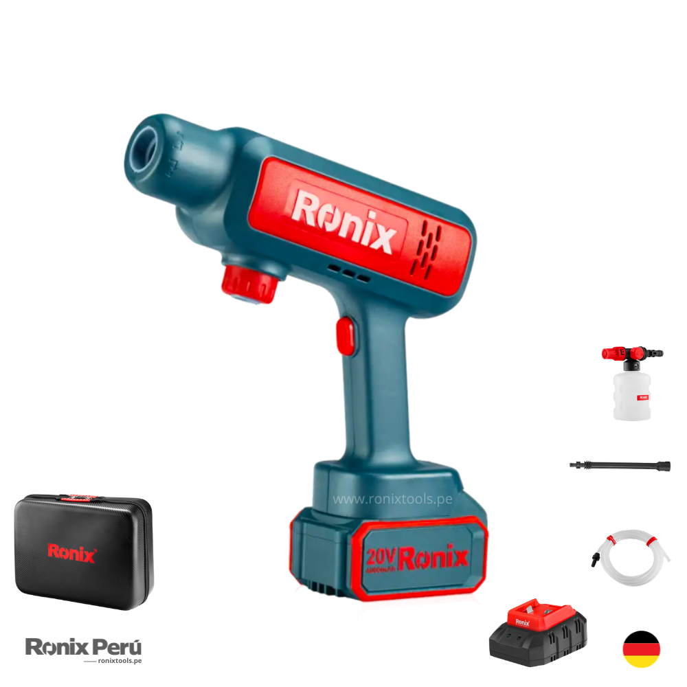 HIDROLAVADORA INALÁMBRICA 22BAR 20V 4AH RONIX 8628 - 1