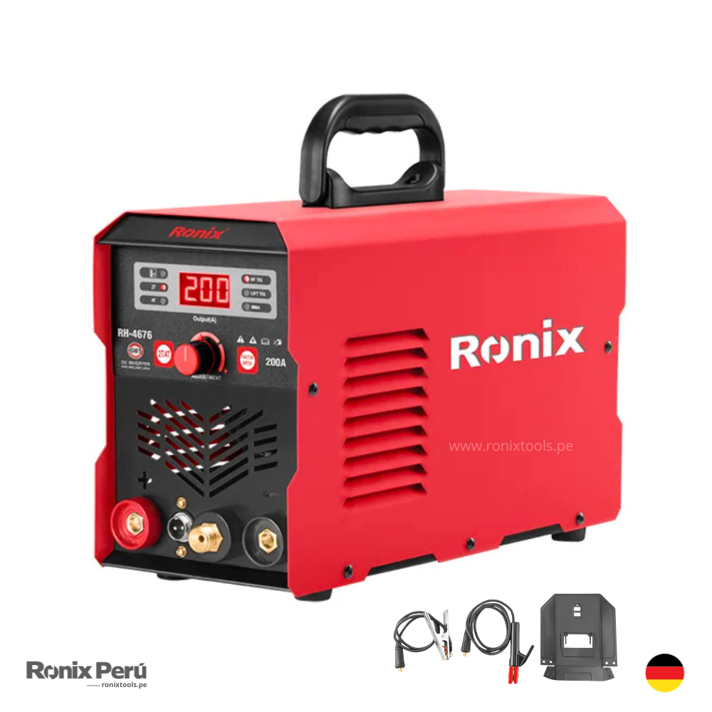 MÁQUINA DE SOLDAR INVERTER TIG/MMA 200A IGBT RONIX RH-4676 - 1