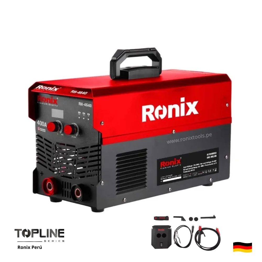 MÁQUINA DE SOLDAR 400A INVERTER DC ARC IGBT RONIX RH-4640 INDUSTRIAL - 1
