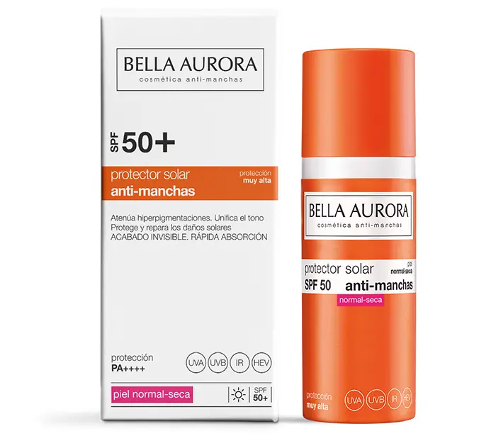 FOTOPROTECTOR ANTI-MANCHAS SPF50+. PIEL NORMAL-SECA SUN 50ML BELLA AURORA - 1