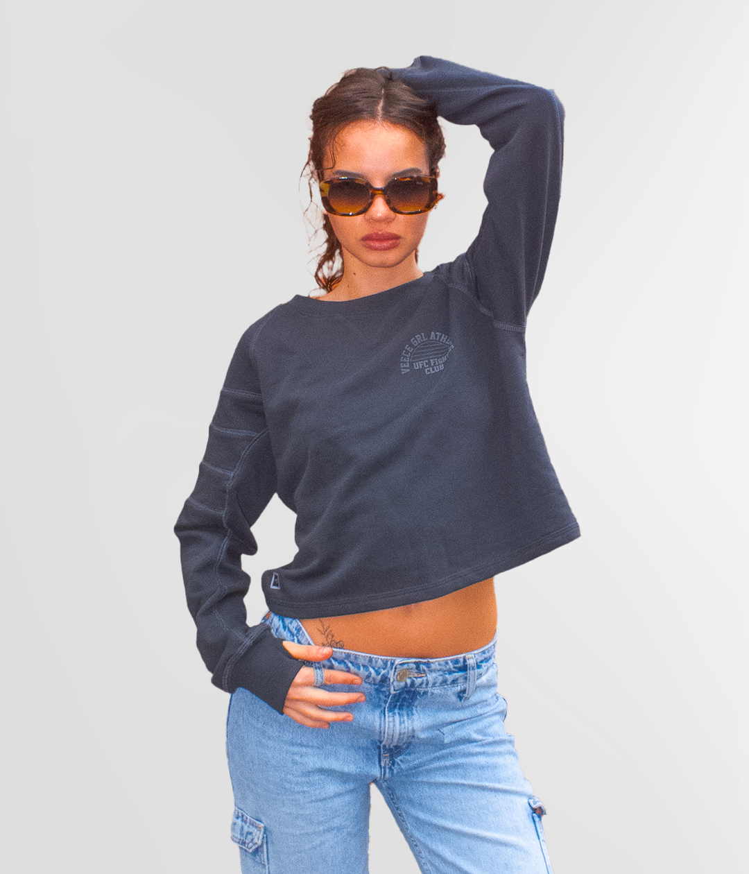POLERA UFC FIGHT CLUB CREW CROP MUJER VEECE - 1
