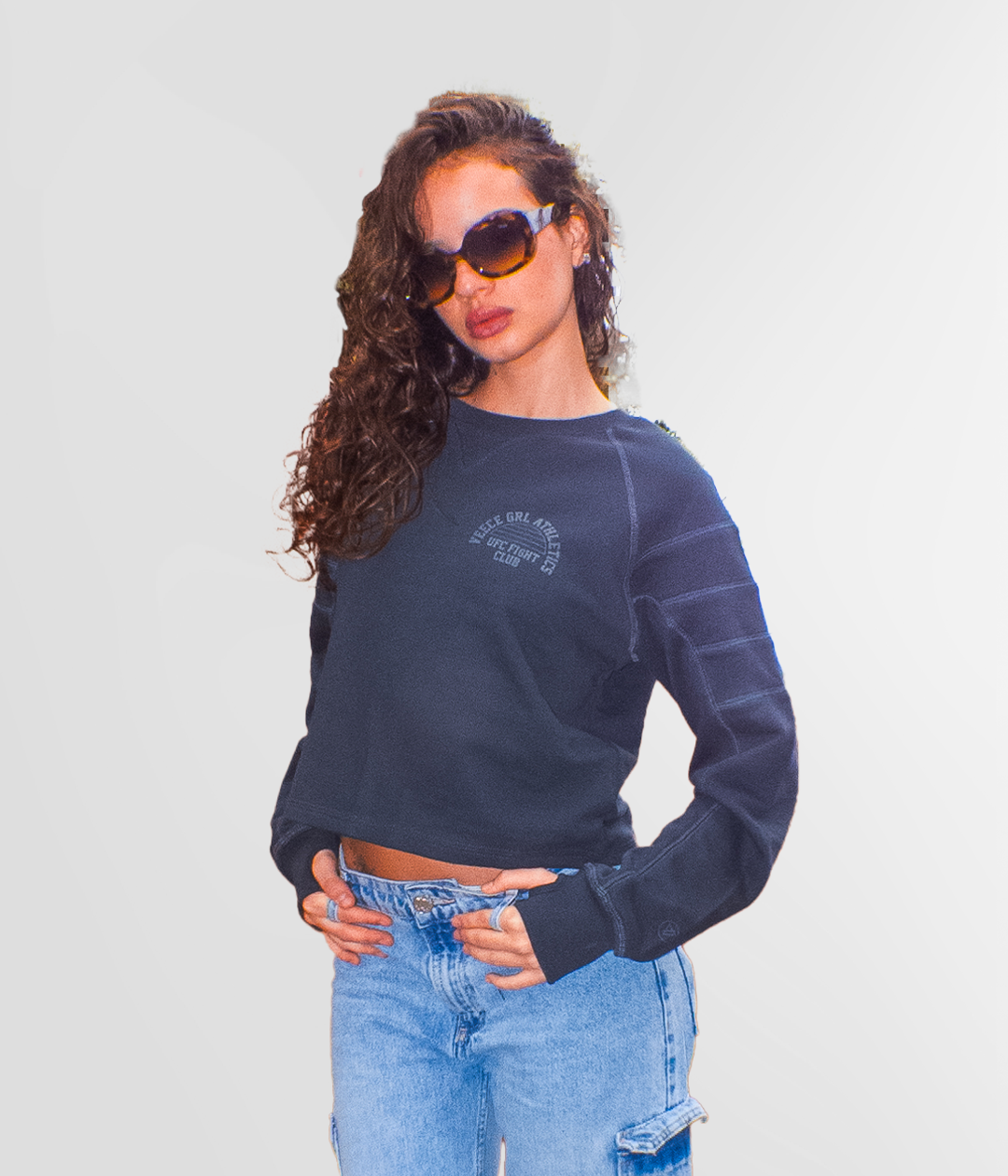 POLERA UFC FIGHT CLUB CREW CROP MUJER VEECE - 3