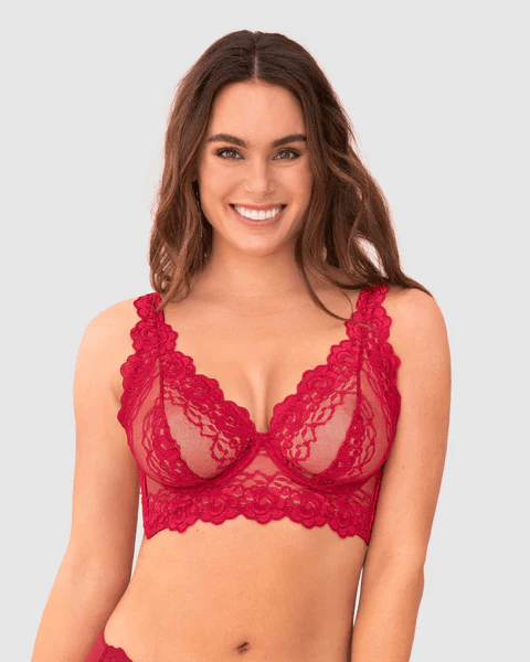 BRASIER TIPO BRALETTE EN ENCAJE Y TRANSPARENCIAS - 1
