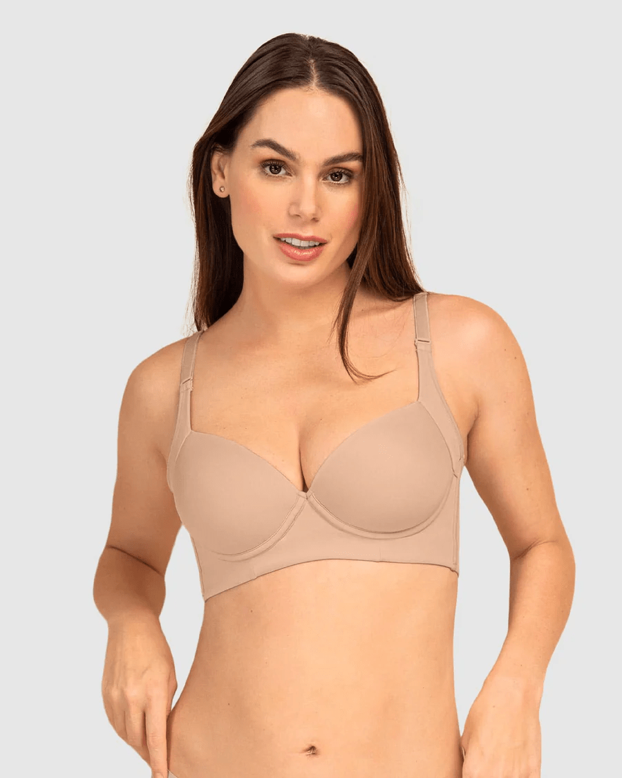 BRASIER DE REALCE SUAVE Y CUBRIMIENTO ALTO EN SISA Y ESPALDA COVER BRA - 1