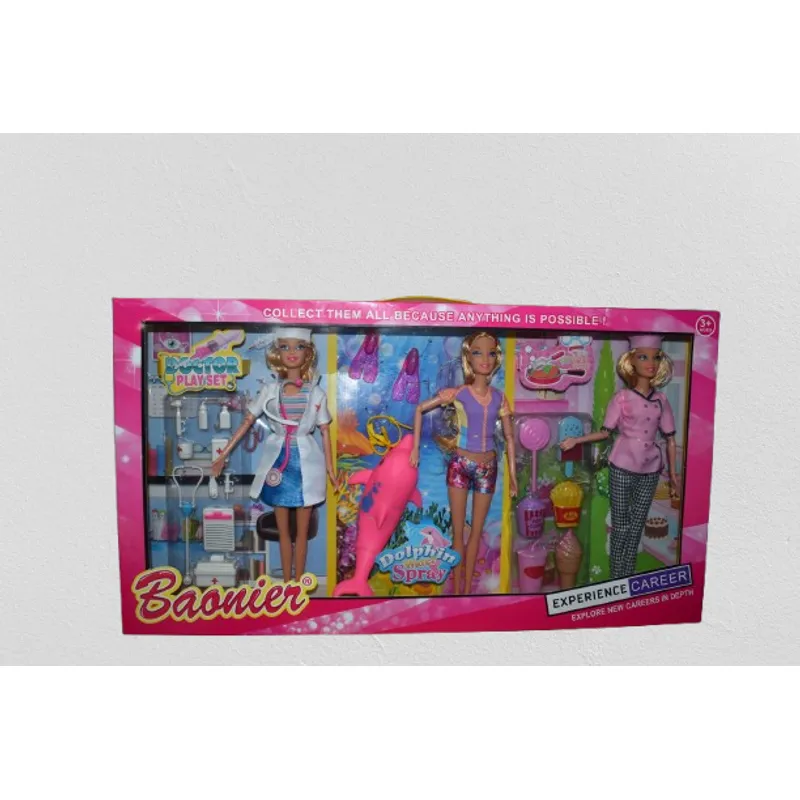 SET DE 3 MUÑECAS CON SU PROFESIÓN - 1