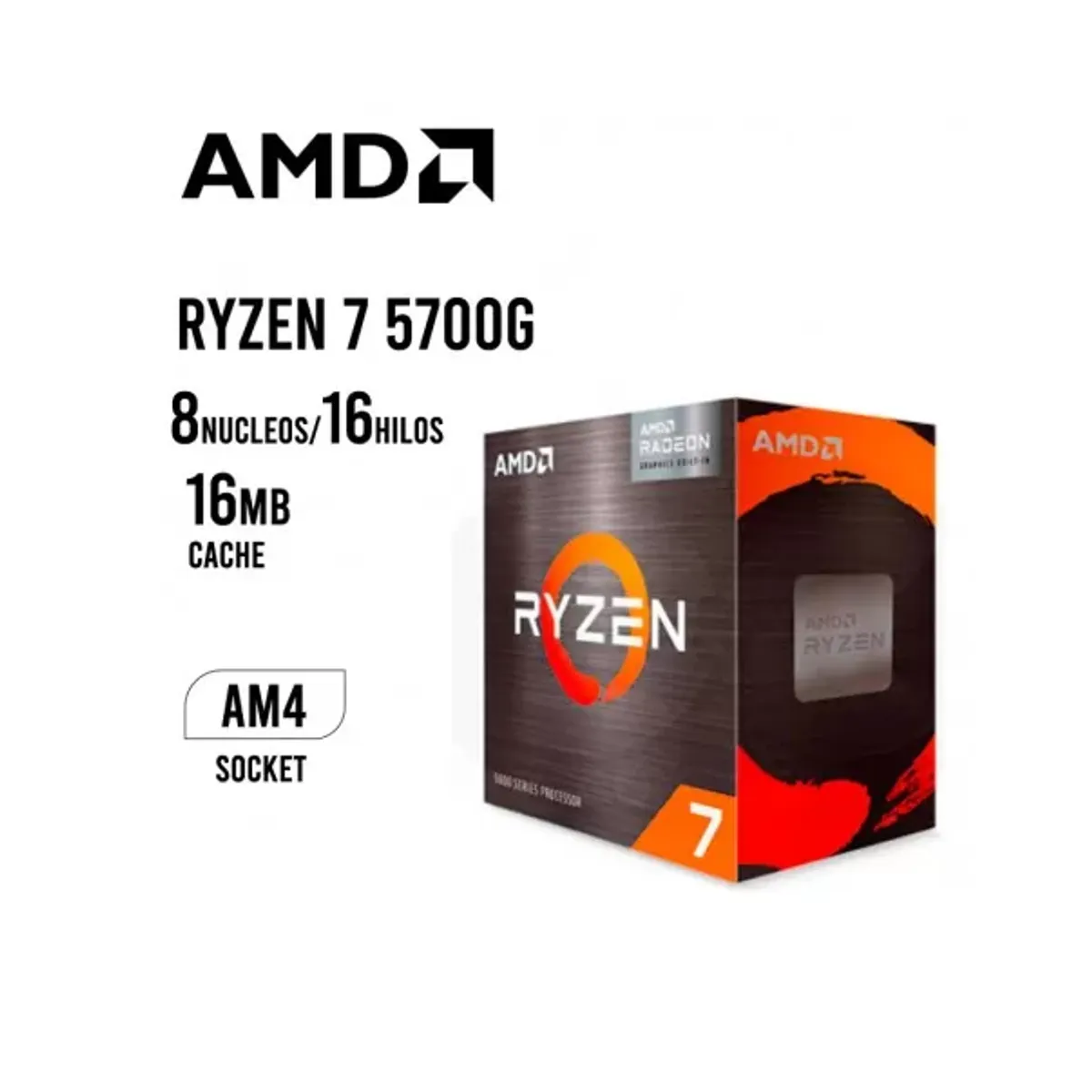 COMPUTADORA PC RYZEN 7 5700G RAM 16GB SSD 500GB CON GRAFICOS AMD RADEON - 2