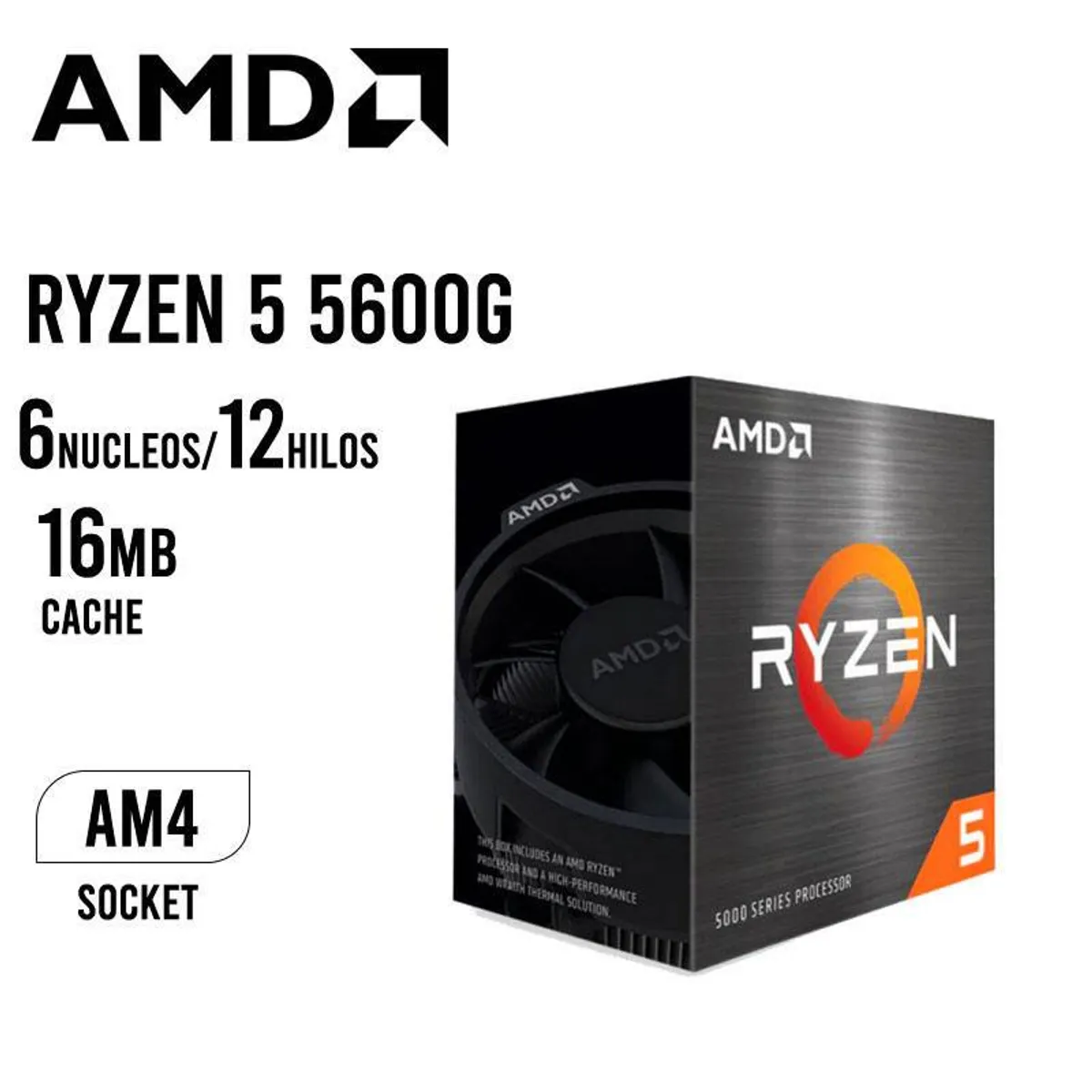 COMPUTADORA COMPLETA RYZEN 5 5600G RAM 16GB DISCO 500GB SSD MONITOR 24' FHD - 2