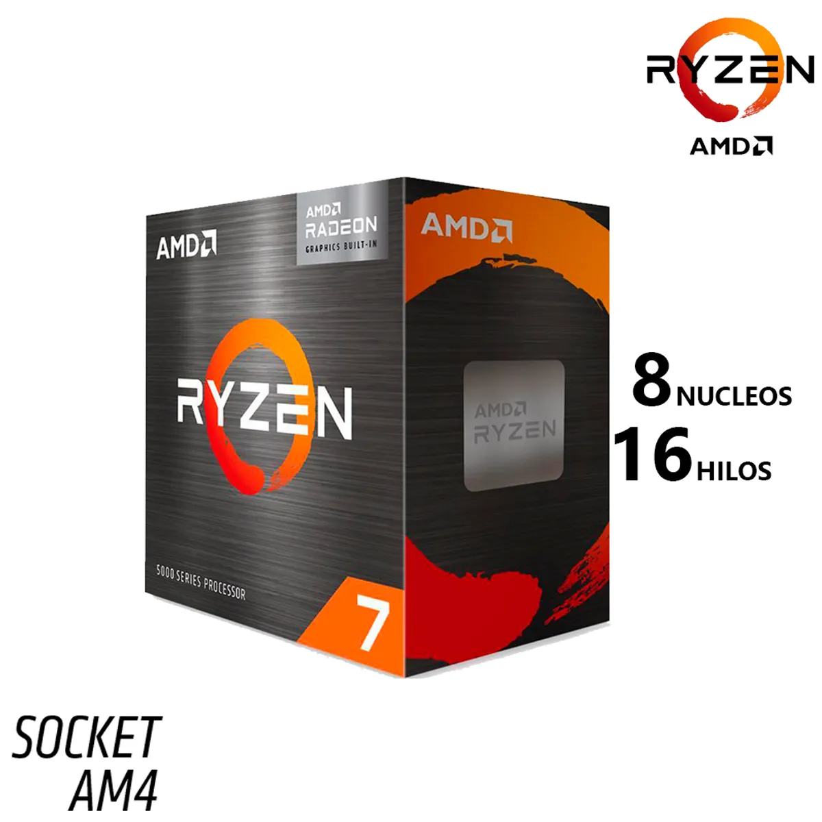 COMPUTADORA COMPLETA RYZEN 7 5700G RAM 16GB DISCO 500GB SSD MONITOR 24' FHD - 2