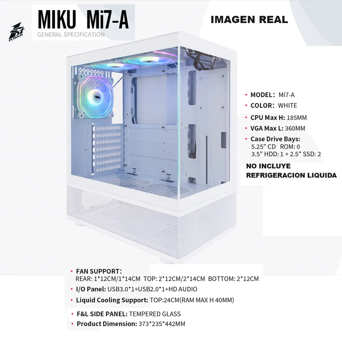 COMPUTADORA PC GAMER R5 WHITE RYZEN 7 5700G RAM 16GB SSD 500GB MONITOR 24' FHD - 2