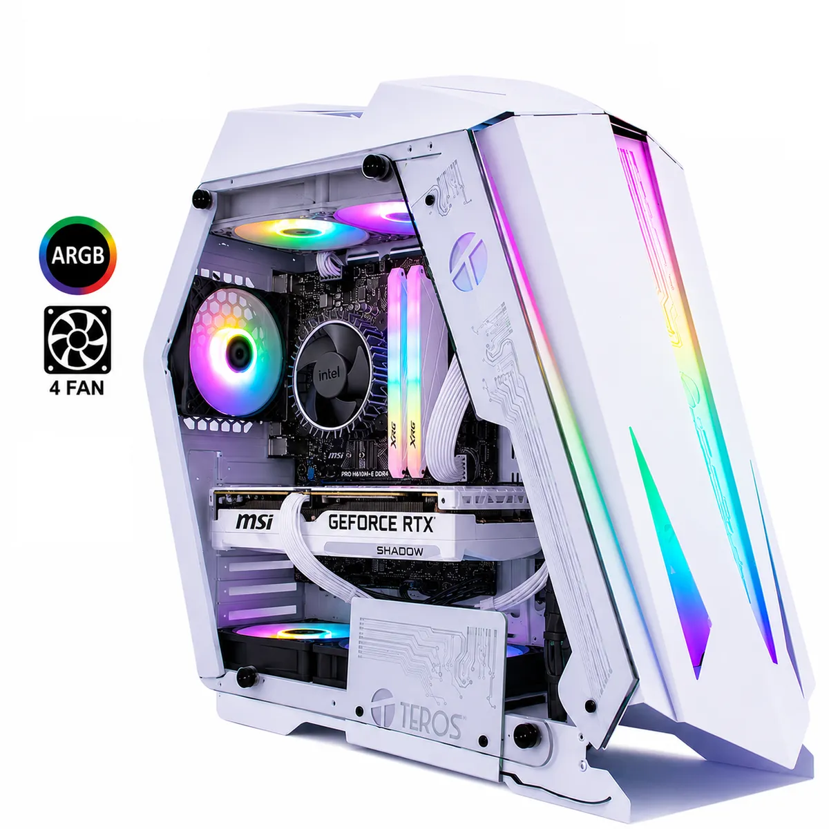 COMPUTADORA GAMER COMPLETA PECERA CORE I5 12400F RAM 16GB SSD 1TB RTX 5060 8GB - 5