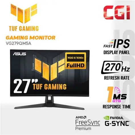MONITOR GAMER ASUS VG279QM5A 27 PULGADAS, PLANO FULL HD, TASA DE REFRESCO 240HZ, TIEMPO RESPUESTA 0.3MS, COLOR NEGRO - 1
