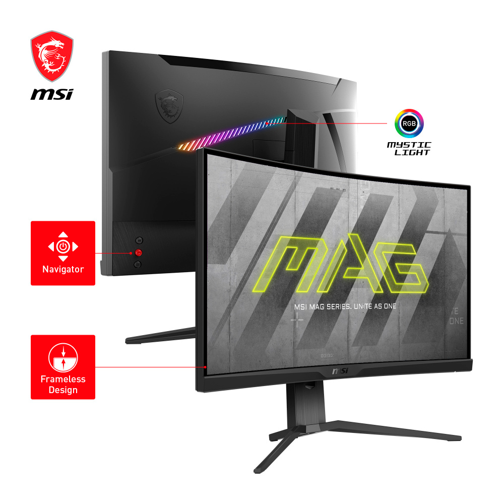 MONITOR GAMER CURVO MSI MAG 275CQDF X24 27 PULGADAS, 2K, TASA DE REFRESCO 240HZ, TIEMPO RESPUESTA 1MS, COLOR NEGRO - 2