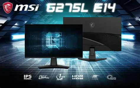 MONITOR GAMER PLANO MSI G275L E14, 27' FHD IPS, TASA DE REFRESCO 144 HZ, TIEMPO DE RESPUESTA 1 MS, PUERTOS: HDMI, DP, COLOR NEGRO - 1