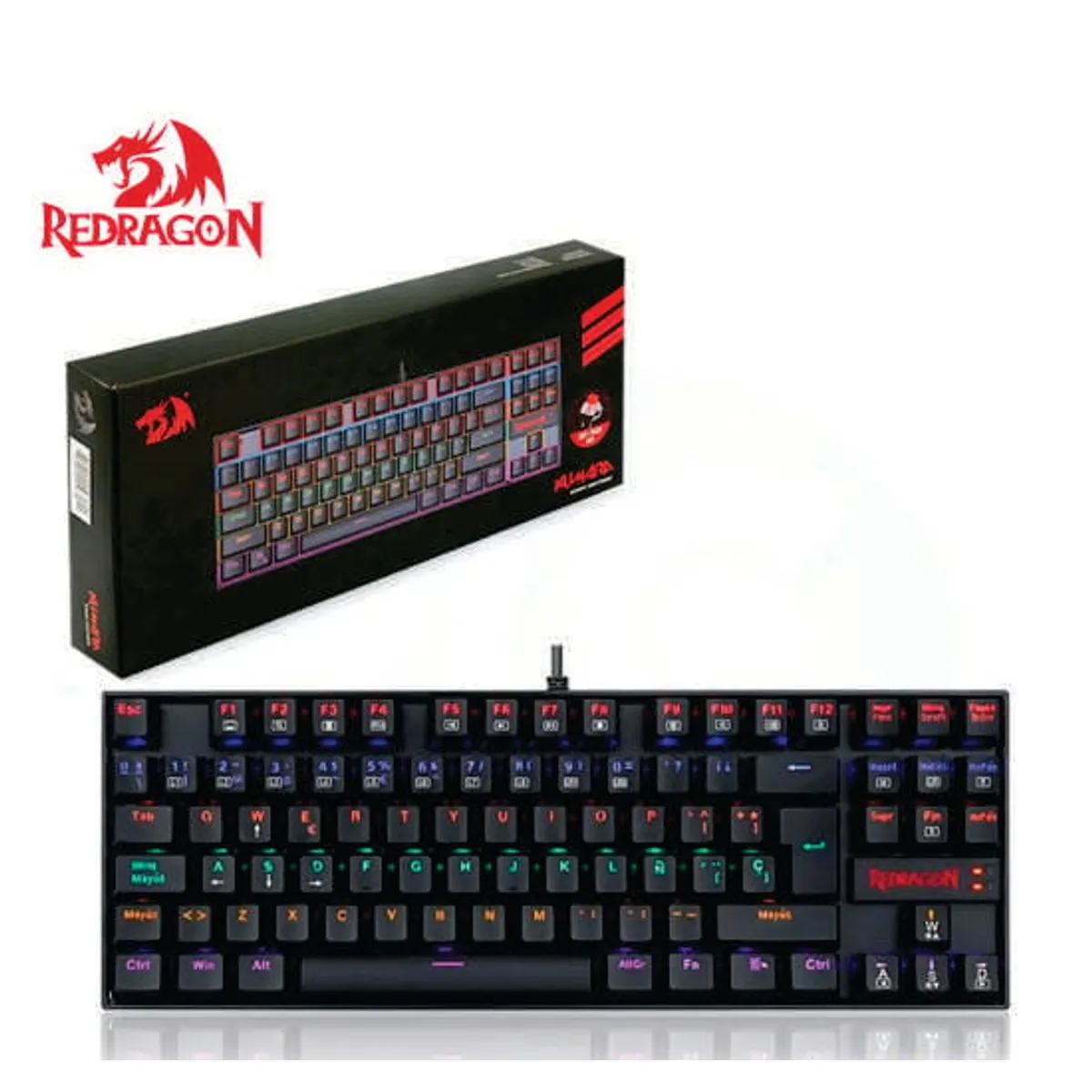 TECLADO MECANICO REDRAGON KUMARA K552-KR RAINBOW BLACK SWITCH RED - 1