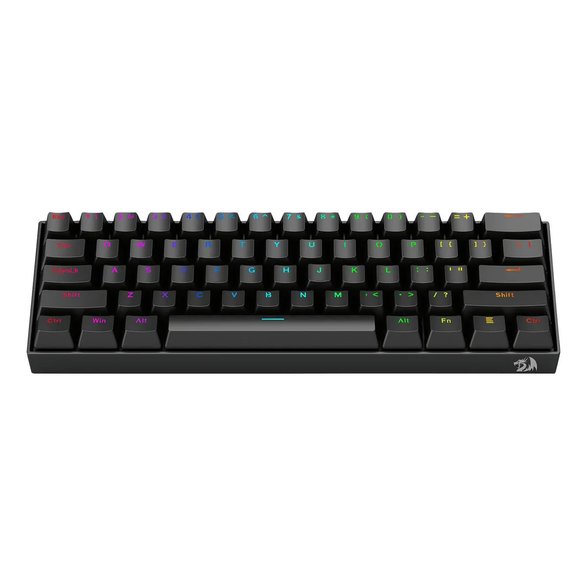 TECLADO MECÁNICO REDRAGON DRAGONBORN K630W RGB 60 SWITCH RED - BLACK - 2