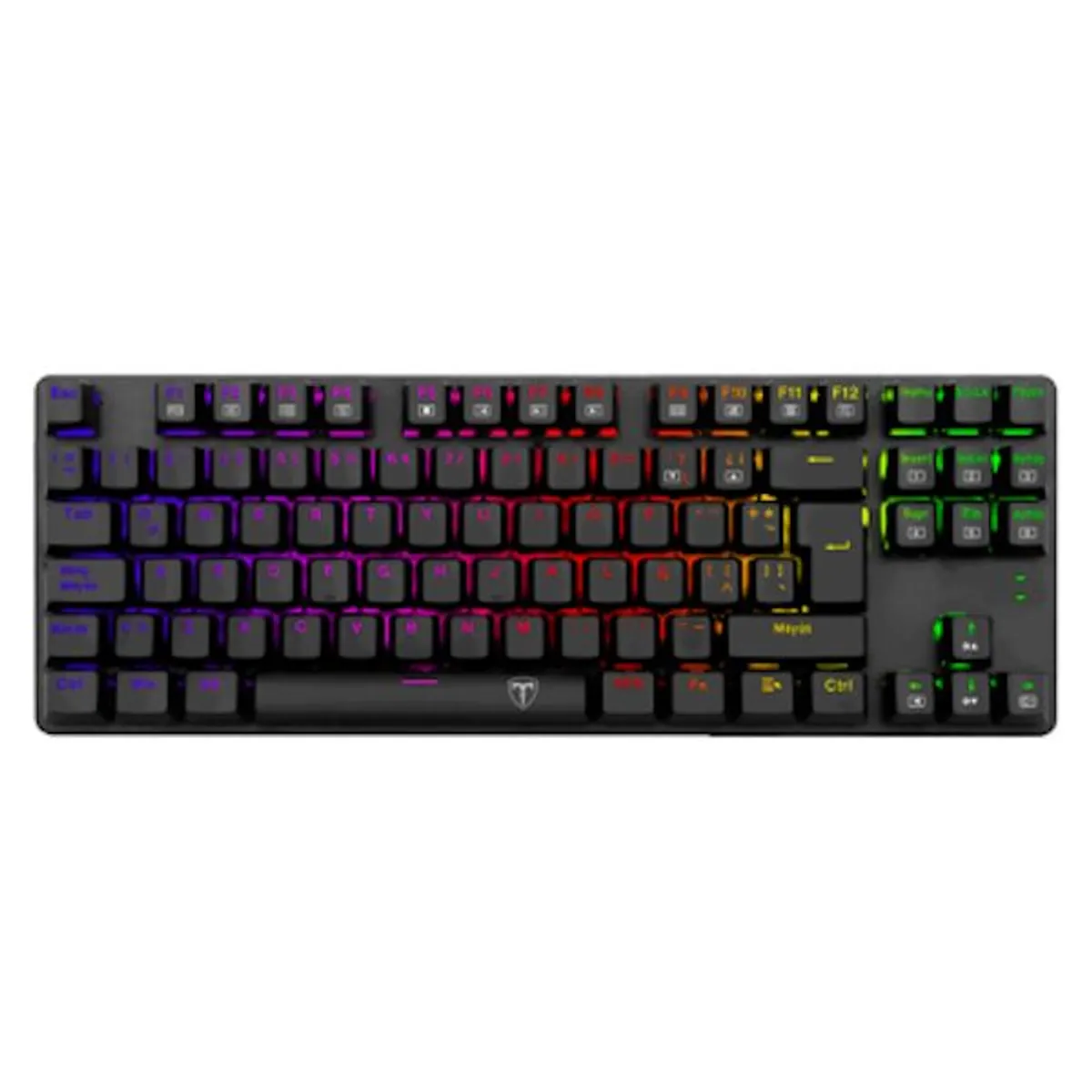 TECLADO MECANICO T-DAGGER BORA BLACK RGB ESPAÑOL T-TGK315 SWITCH RED - 1