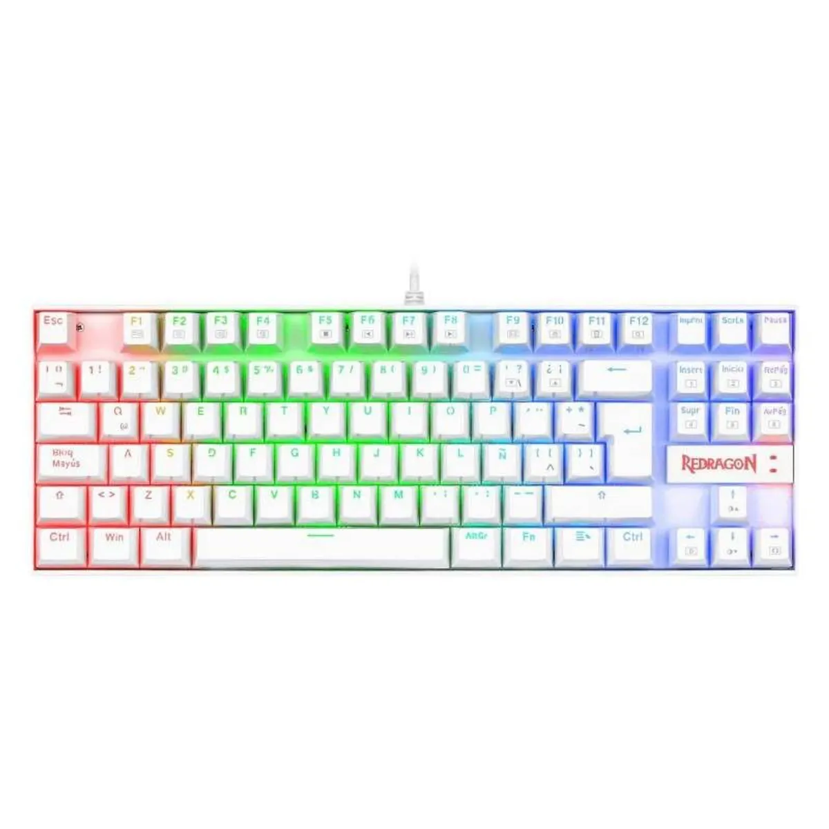 TECLADO MECANICO REDRAGON KUMARA K552RGB WHITE SWITCH RED - 3