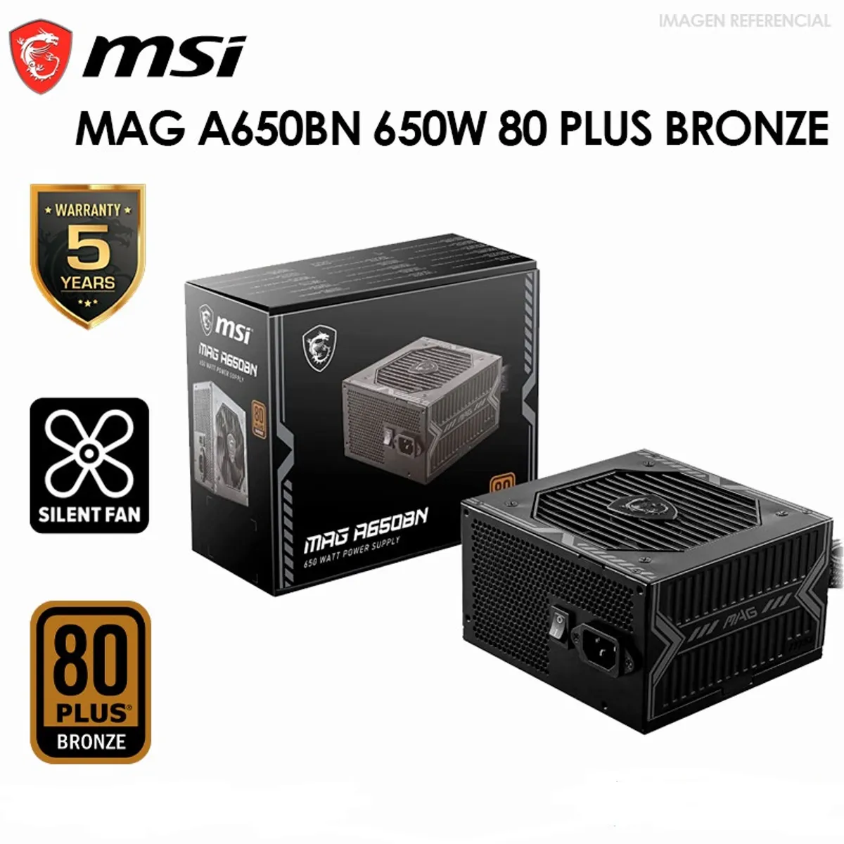 FUENTE MSI MAG A650BN 650W 80 PLUS BRONZE - 1