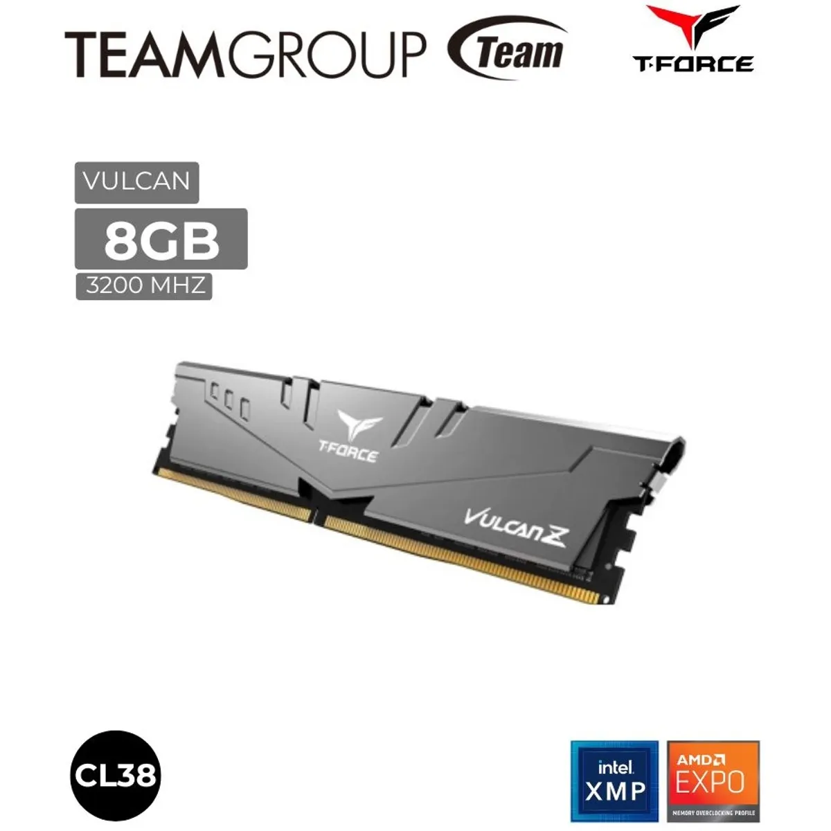 MEMORIA RAM 8GB TFORCE VULCAN Z GRIS 3200 MHZ DDR4 TEAMGROUP - 2