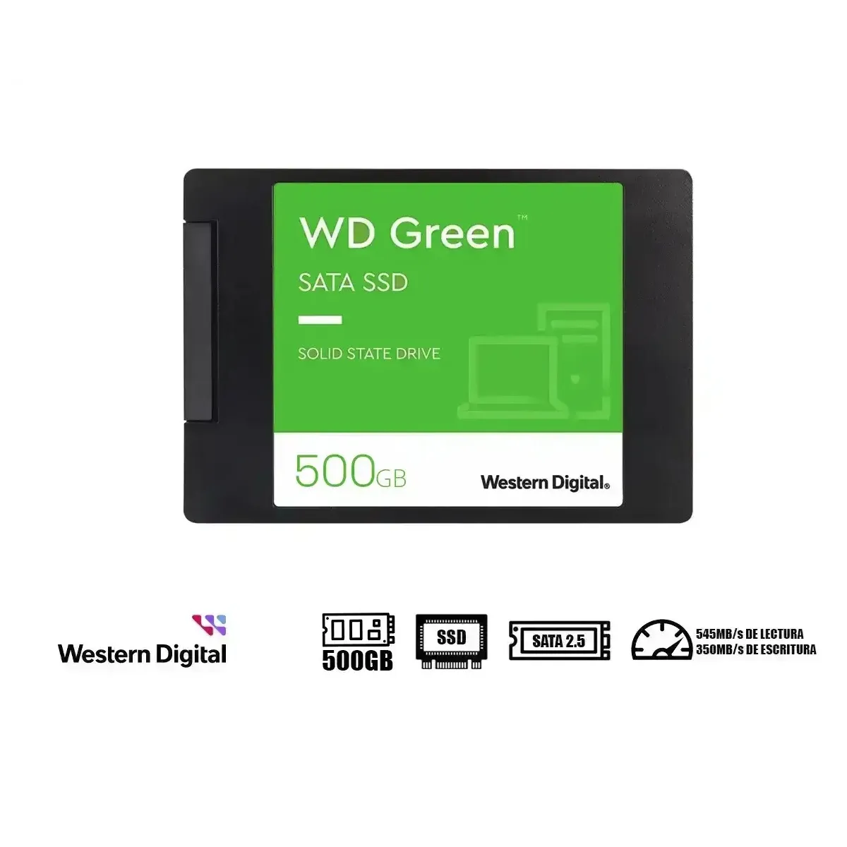 SSD WESTER DIGITAL 500GB GREEN SATA 2.5 - 2