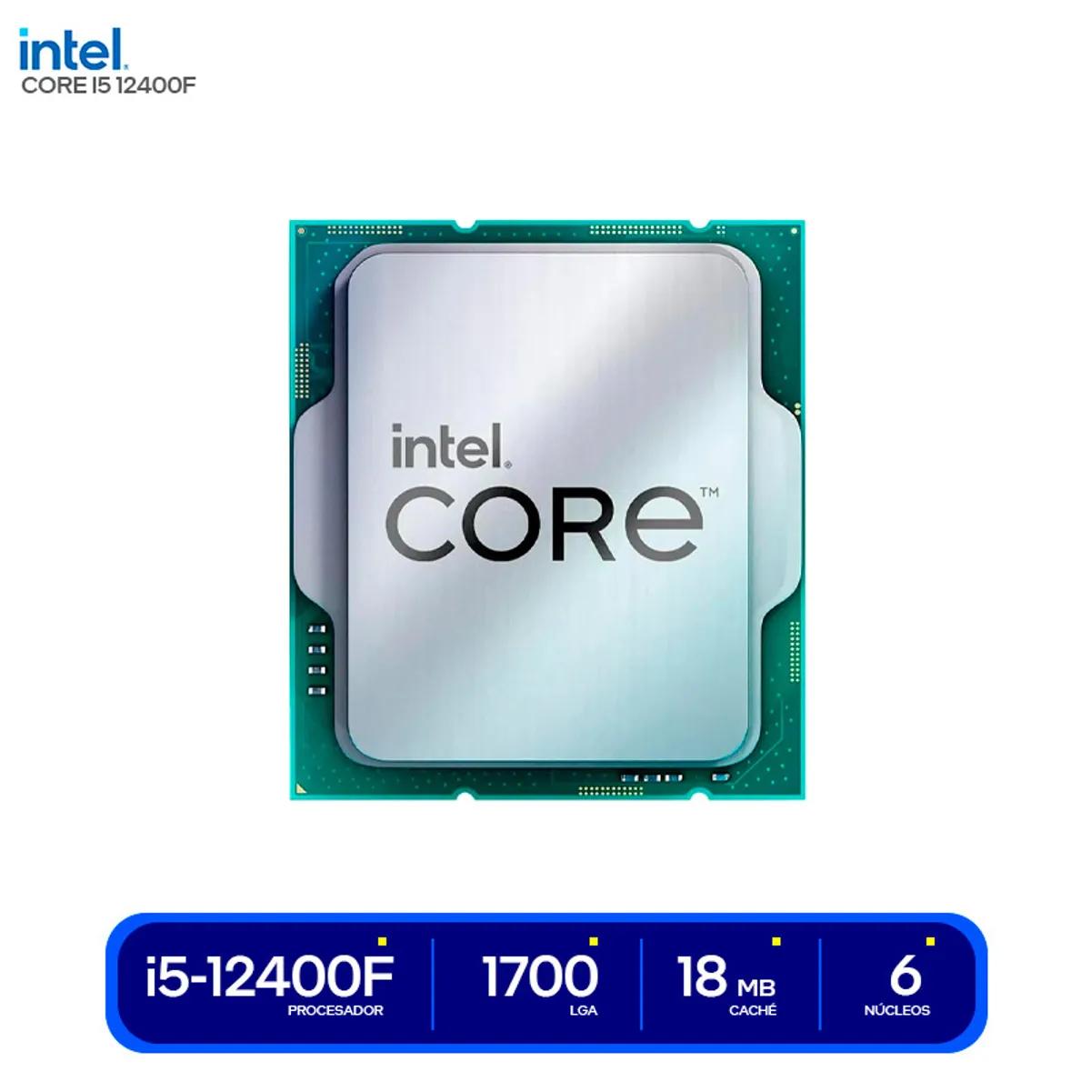 PROCESADOR INTEL CORE I5-12400F 44GHZ 18MB CACHE L3 LGA1700 117W - 1
