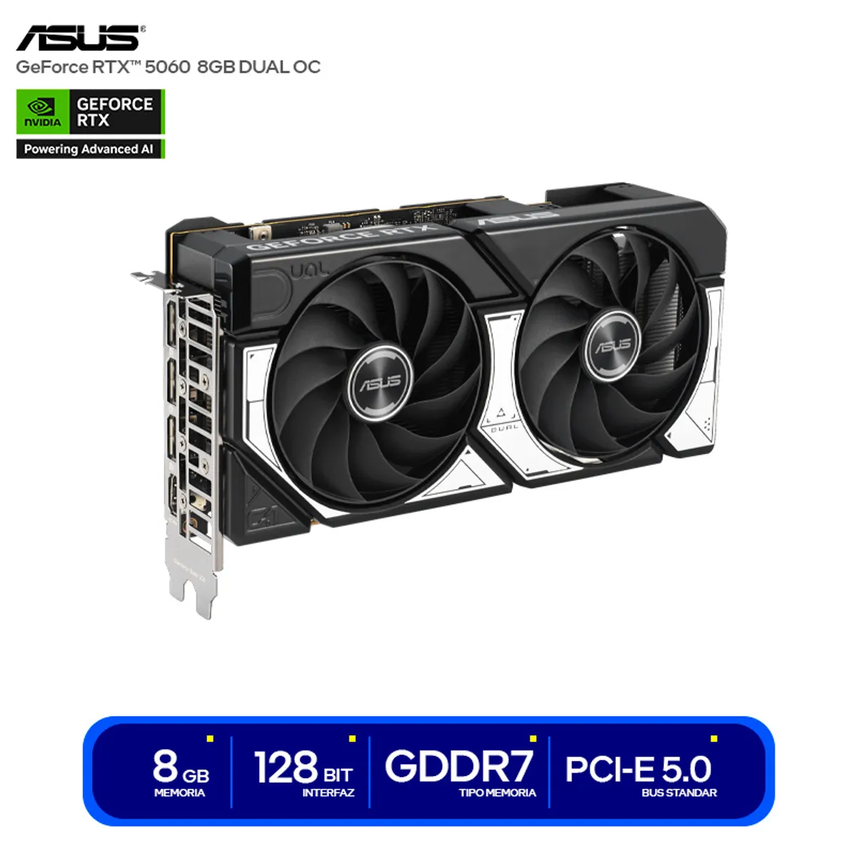 TARJETA GRAFICA NVIDIA RTX5060 ASUS DUAL 8GB OC GDDR7 - 1