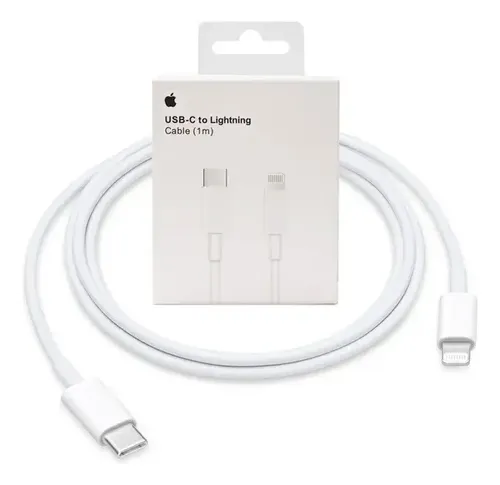 CABLE TIPO C A LIGHTNING TEROS, COLOR BLANCO (PARA IPHONE) - 1