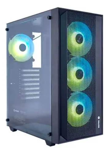 CASE GAMER HALION TORNADO 04BK NEGRO MALLA, 4 FAN ARGB, SIN FUENTE - 1