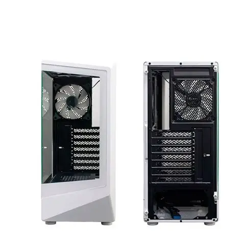 CASE GAMER TEROS TE-1322G, MID TOWER, 3 FAN ARGB, DISEÑO PECERA, COLOR BLANCO - 3