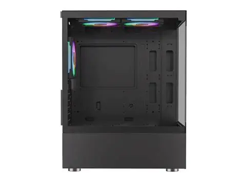 CASE HALION BUFFALO CR41, 3 FAN RGB, DISEÑO TIPO PECERA, (SIN FUENTE), COLOR NEGRO - 2