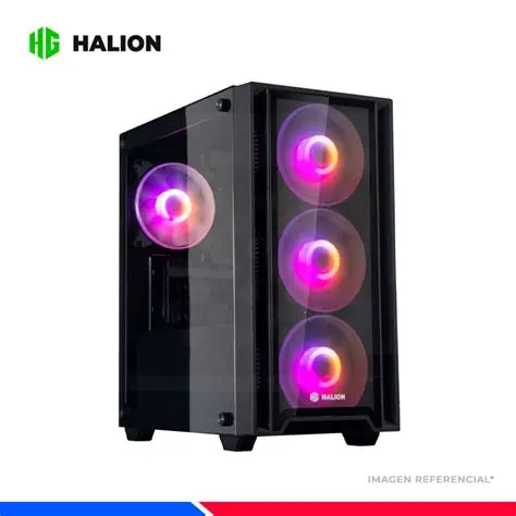 CASE HALION RAGNAROK 320 VIDRIO TEMPLADO 4 FAN ARGB, (SIN FUENTE) - 1