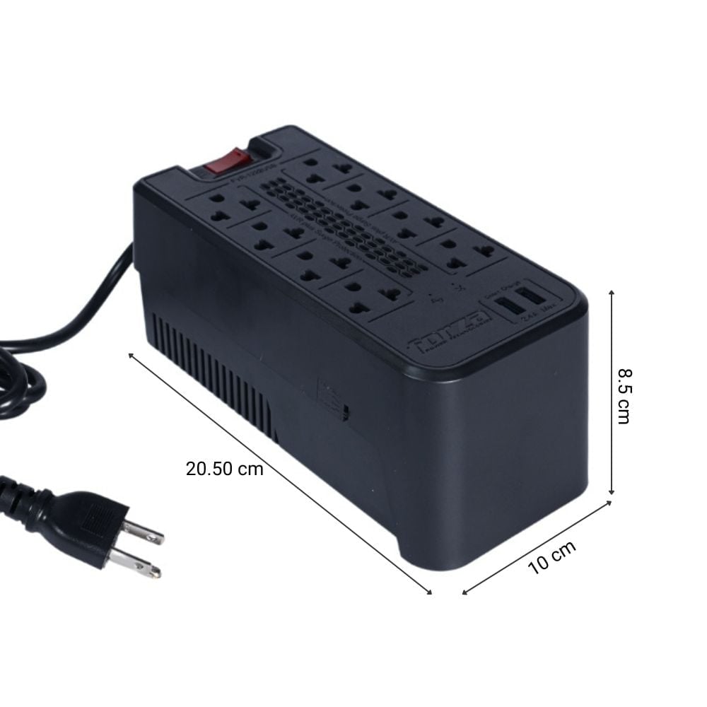 ESTABILIZADOR DE VOLTAJE FORZA FVR-1222USB 1200VA 600W COLOR NEGRO - 4